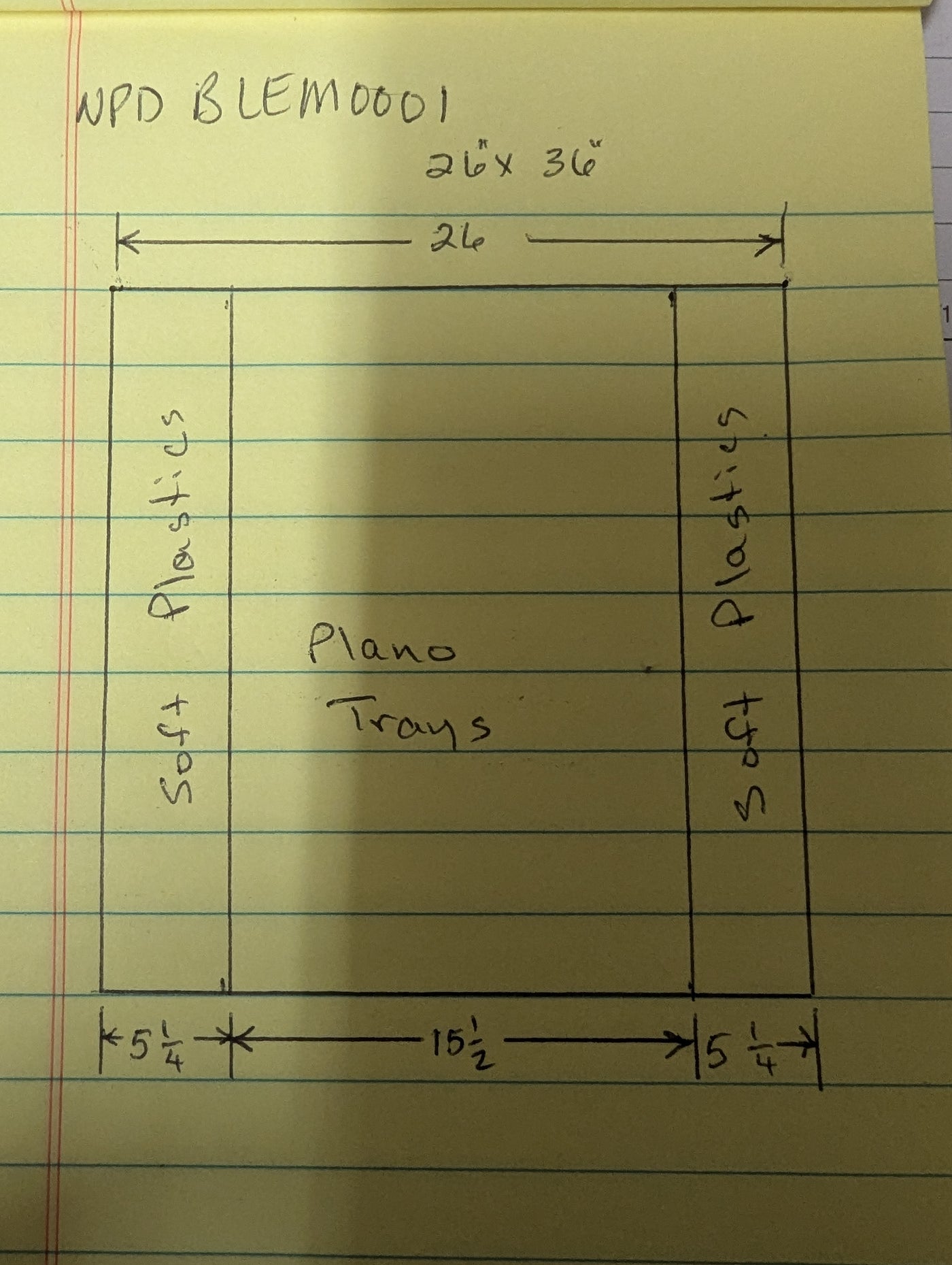 NPDBLEM0001  26" x 36" TRAY KIT