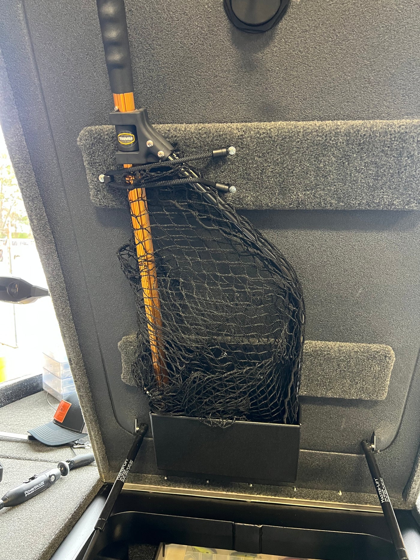 bass fishing net NPDSK0068 AMPD Marine Net Holder for Folding Frabill Net