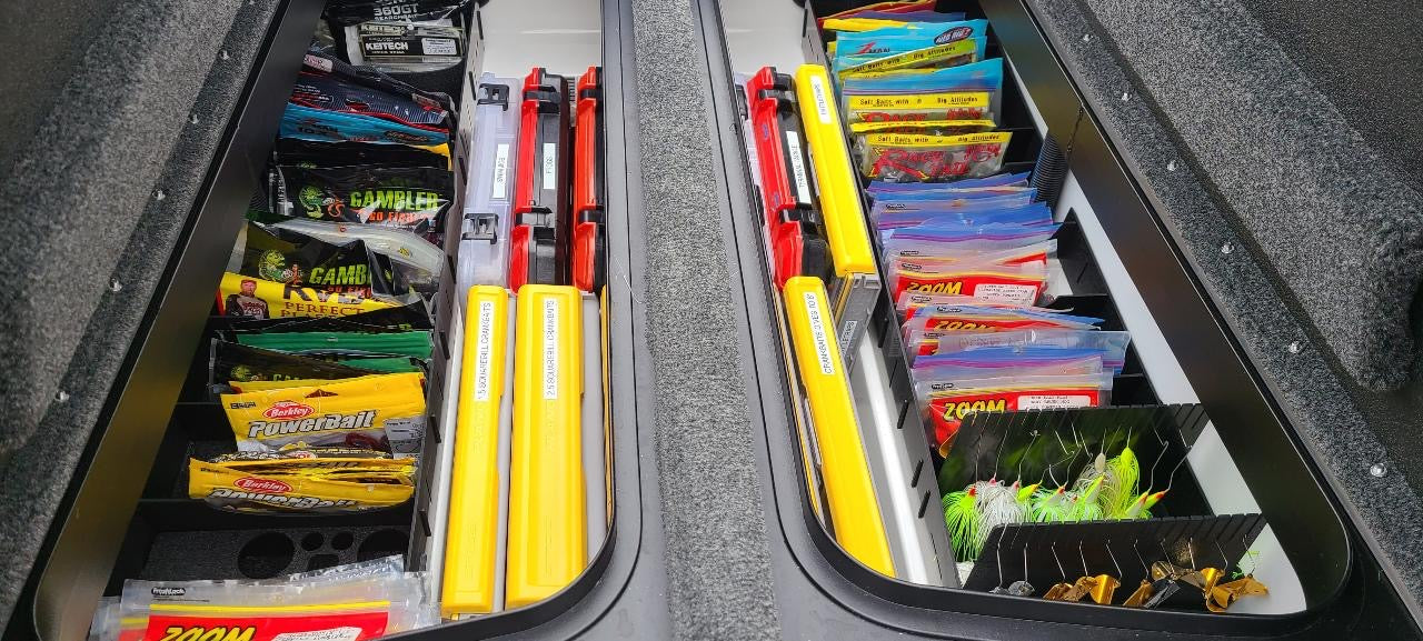 Soft Plastic Fishing Boat Organization Ideas Homemade Boat Tackle