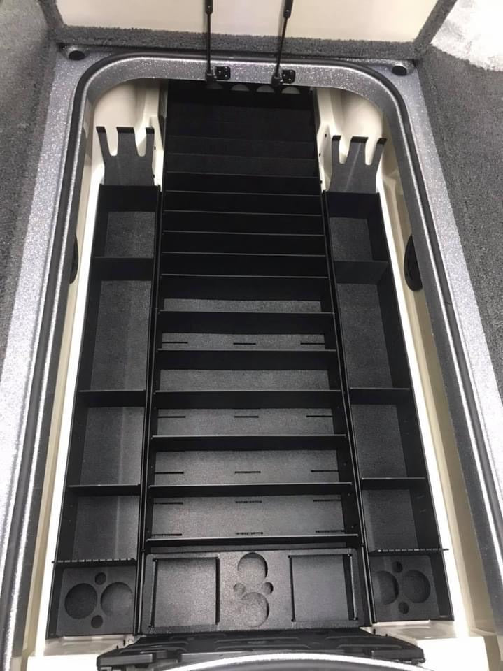 NPDRANG0028 2015-2021 Ranger® Z521 C/L FRONT DECK CENTER COMPARTMENT TACKLE  STORAGE TRAY SYSTEM
