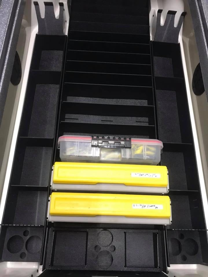 NPDRANG0028 2015-2021 Ranger® Z521 C/L FRONT DECK CENTER COMPARTMENT TACKLE  STORAGE TRAY SYSTEM